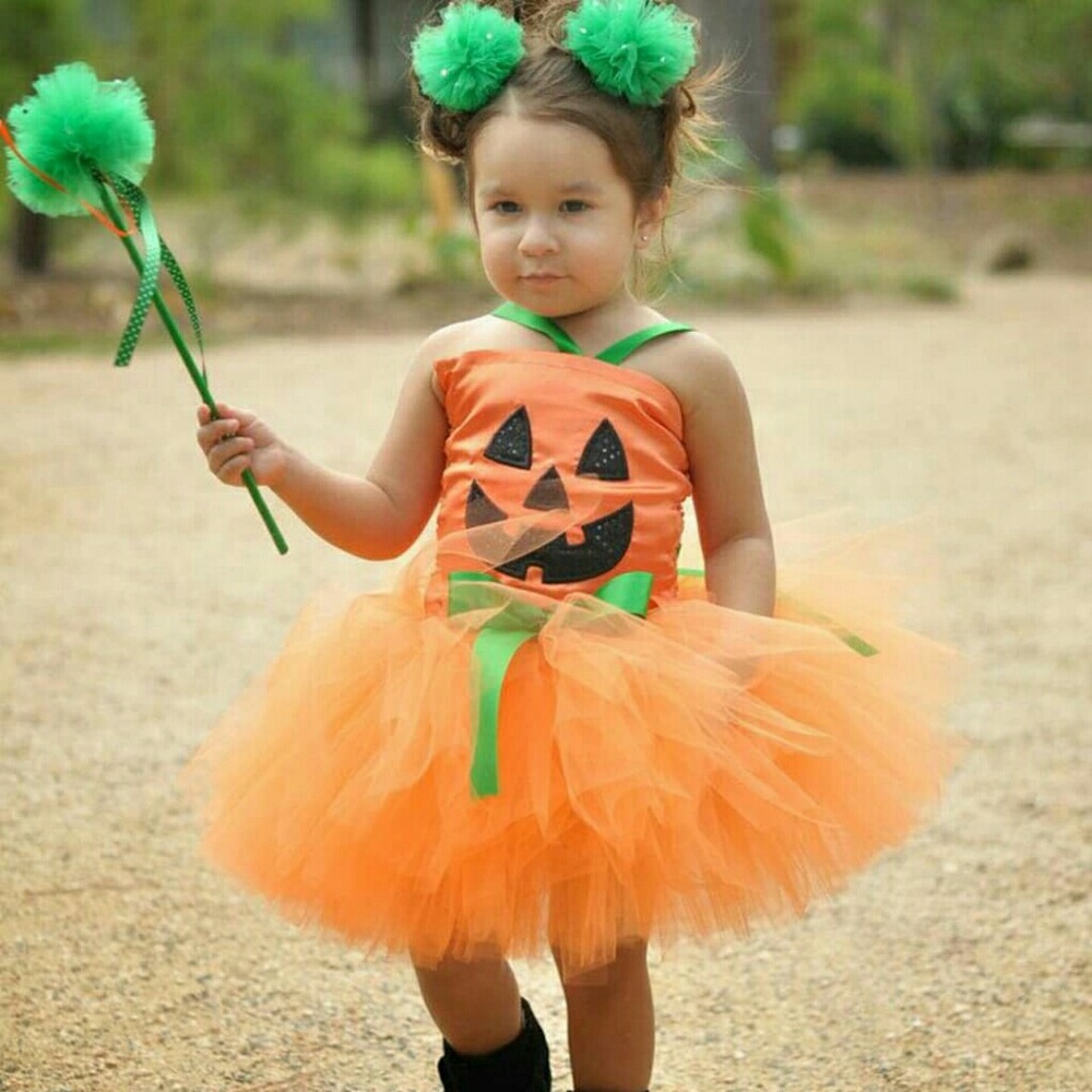 Handmade Orange Halloween Pumpkin Tutu 🍊